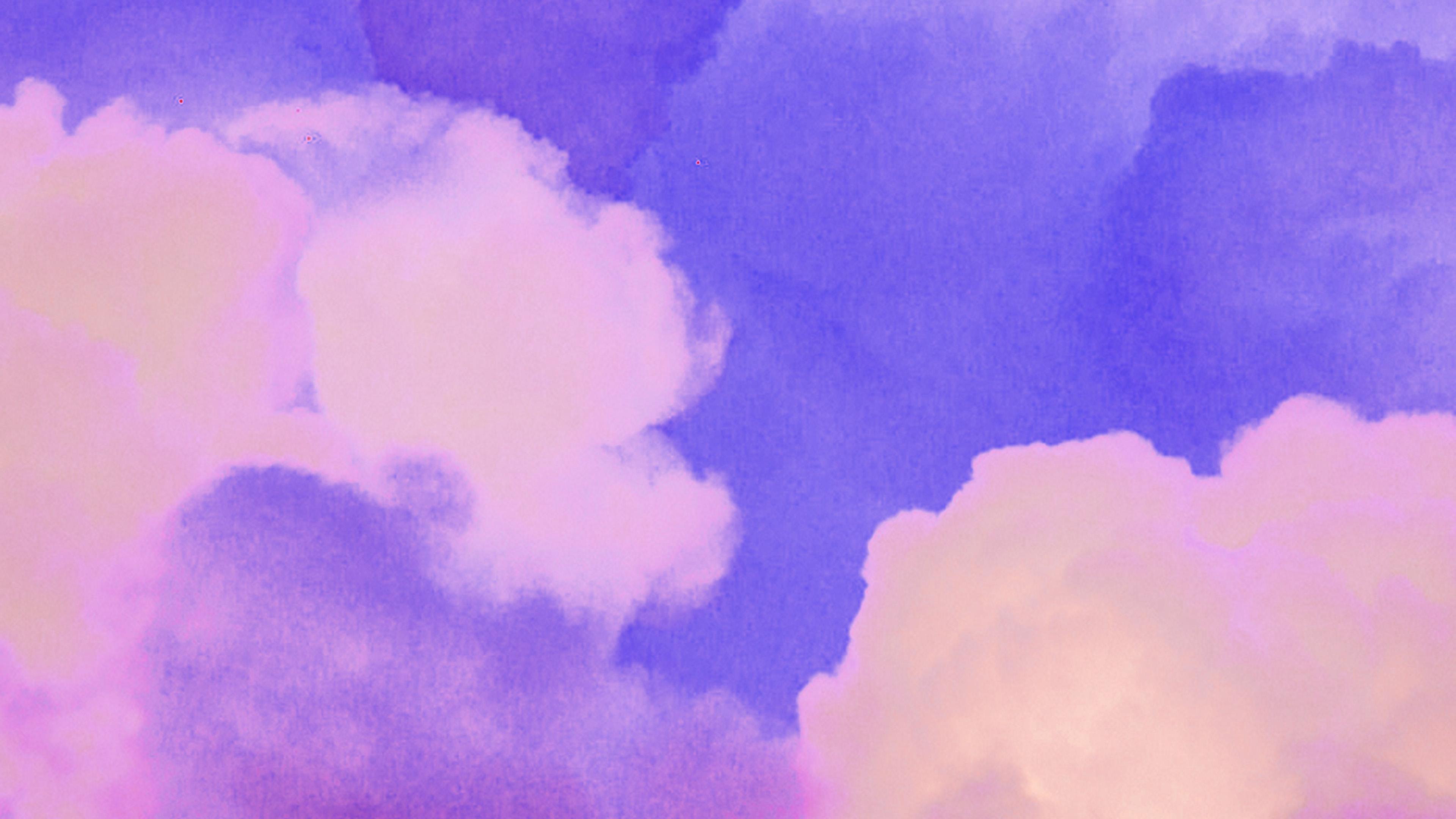 3840x2160 wallpaper for desktop, laptop. sky purple pastel art