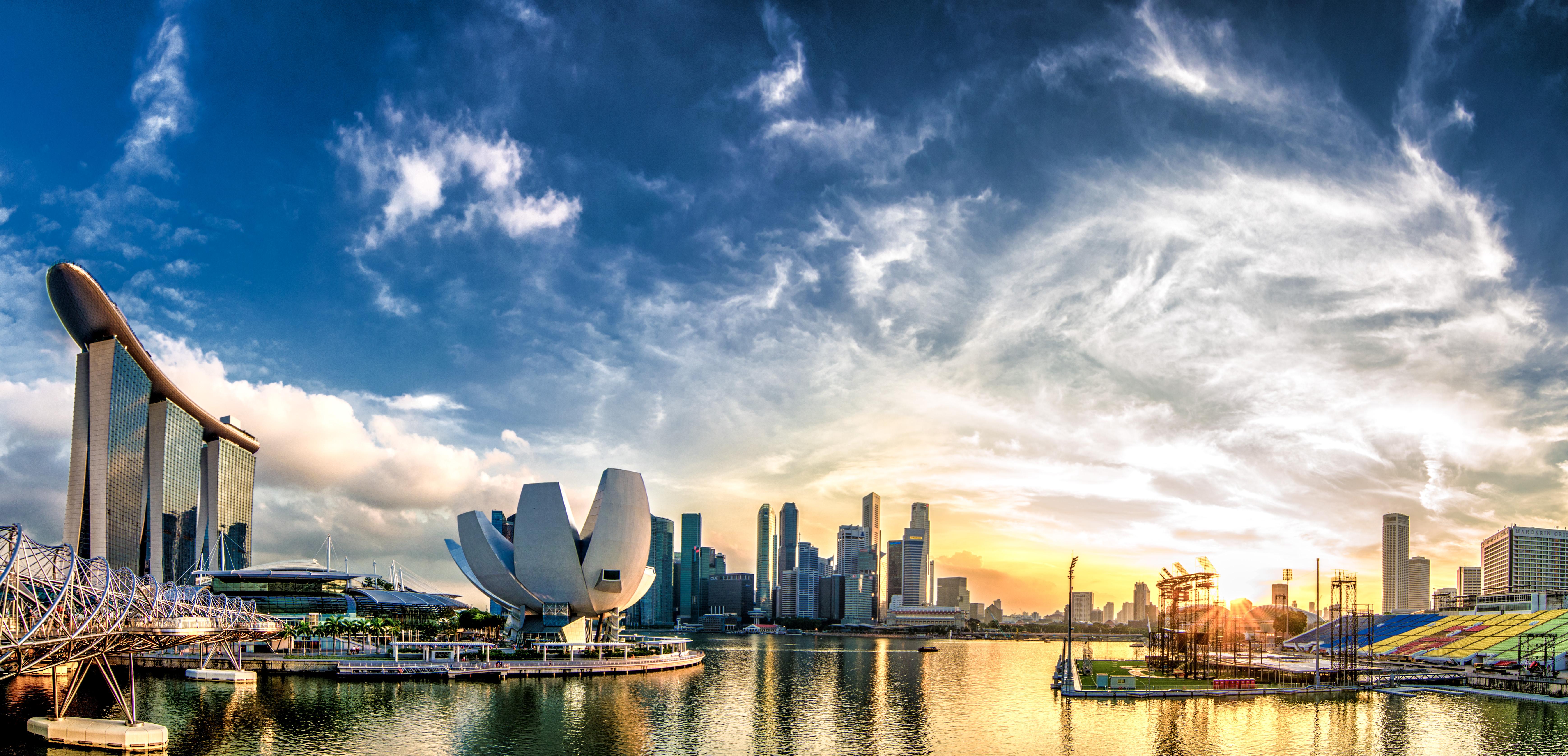 6954x3352 Free 4K Singapore Wallpaper Image For Download