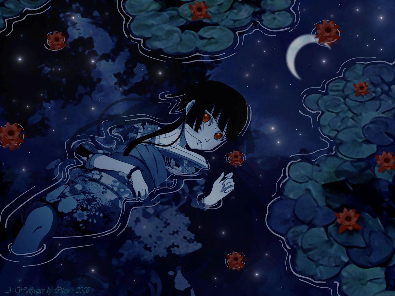 1280x960 Anime, Hell Girl, And Moon Image Shoujo Wallpaper HD