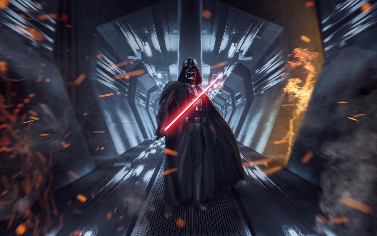 1280x800 Download 1280x800 wallpaper darth vader, star wars: dark forces, video game, art, full hd, hdtv, fhd, 1080p, widescreen, 1280x800 HD image, background, 25026