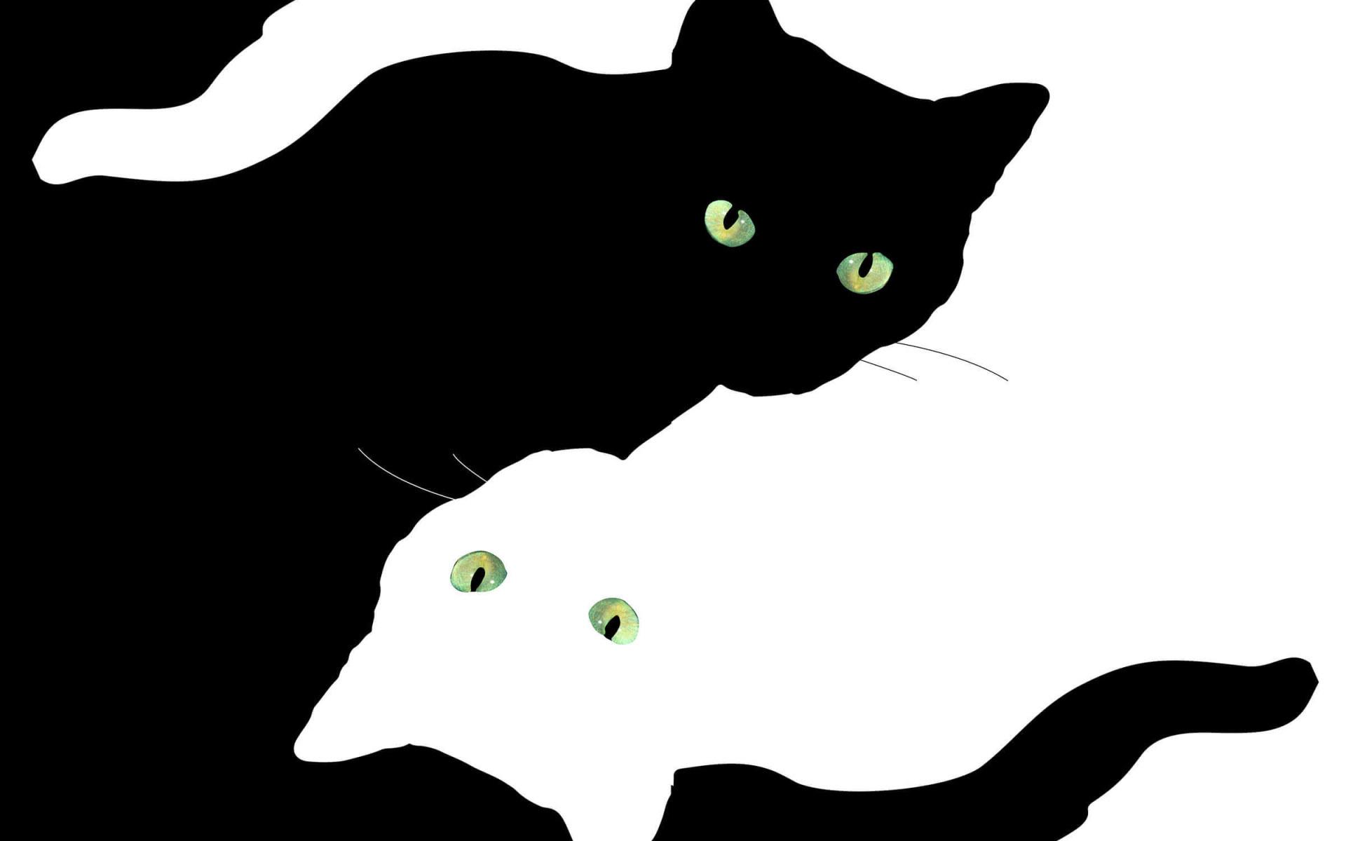 1920x1200 Aesthetic Black Wallpaper, Cats, Art • Wallpaper For You HD Wallpaper For Desktop & Mobile
