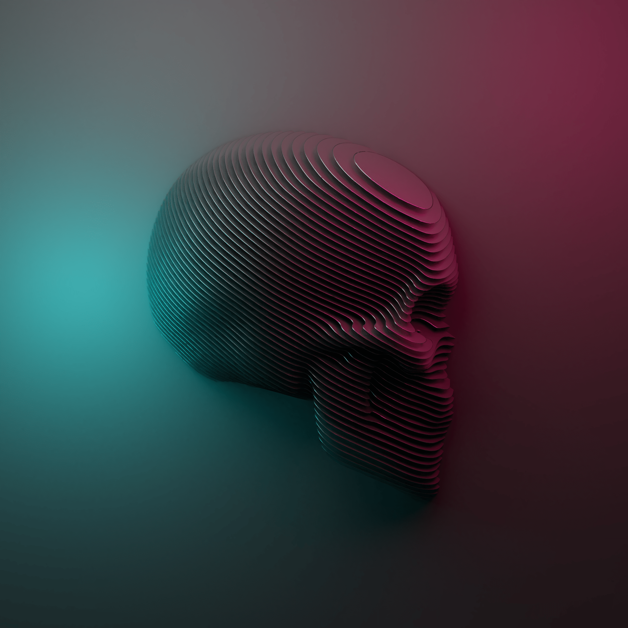 2000x2000 Minimalist Skull