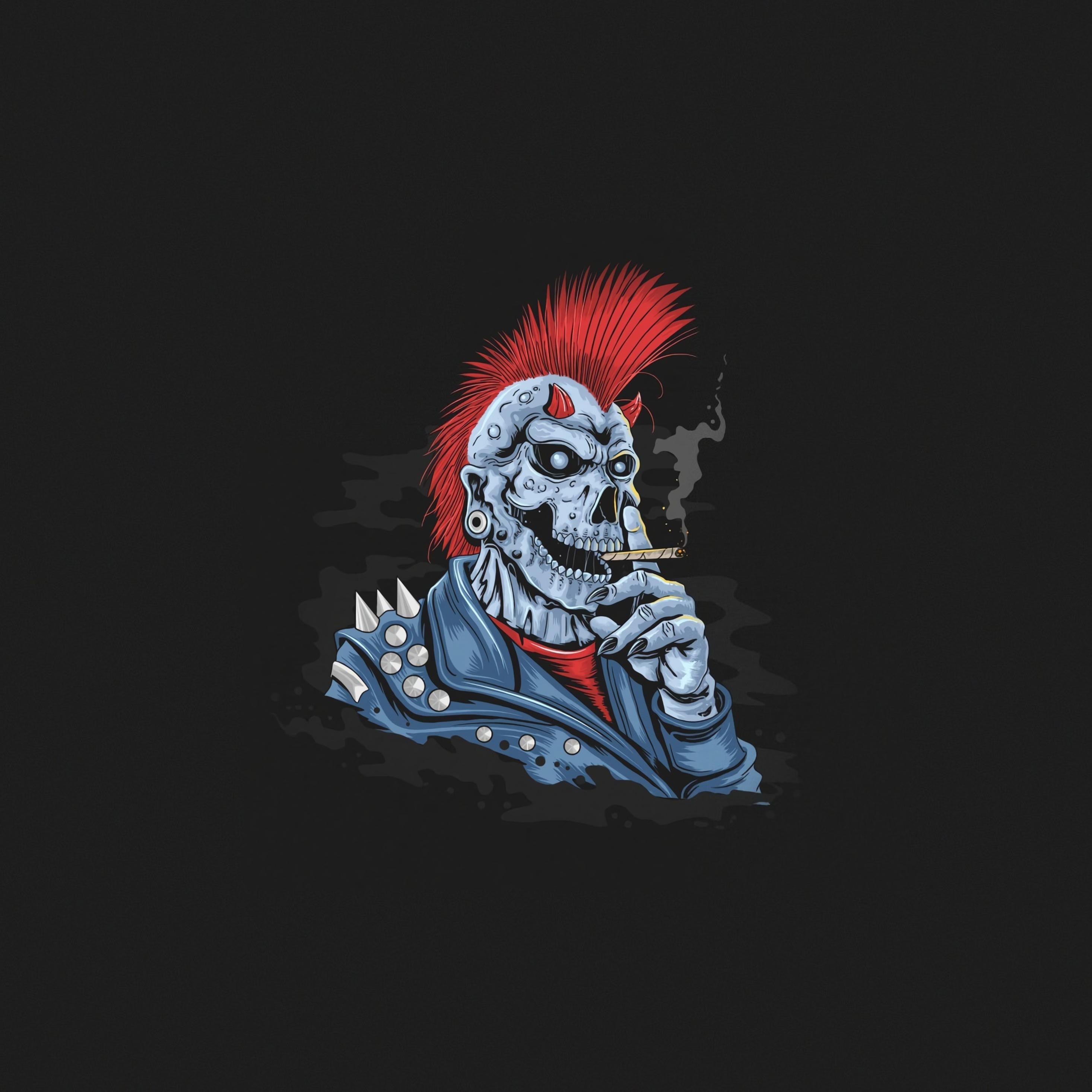 2932x2932 Skull Dark Minimalist 4k iPad Pro Retina Display HD 4k Wallpaper, Image, Background, Photo and Picture