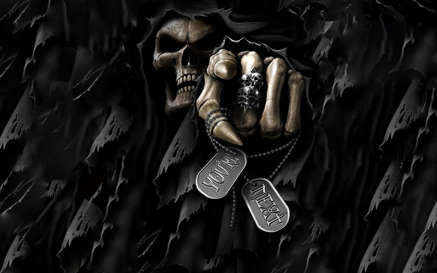 1440x900 #skeleton, #bones, #black background, #fisheye lens, #minimalism, #hallway, #digital art, #simple background, #Grim Reaper, #monochrome, #spooky, #skull, #death, #drawing, #door, #scythe, wallpaper. Mocah HD Wallpaper