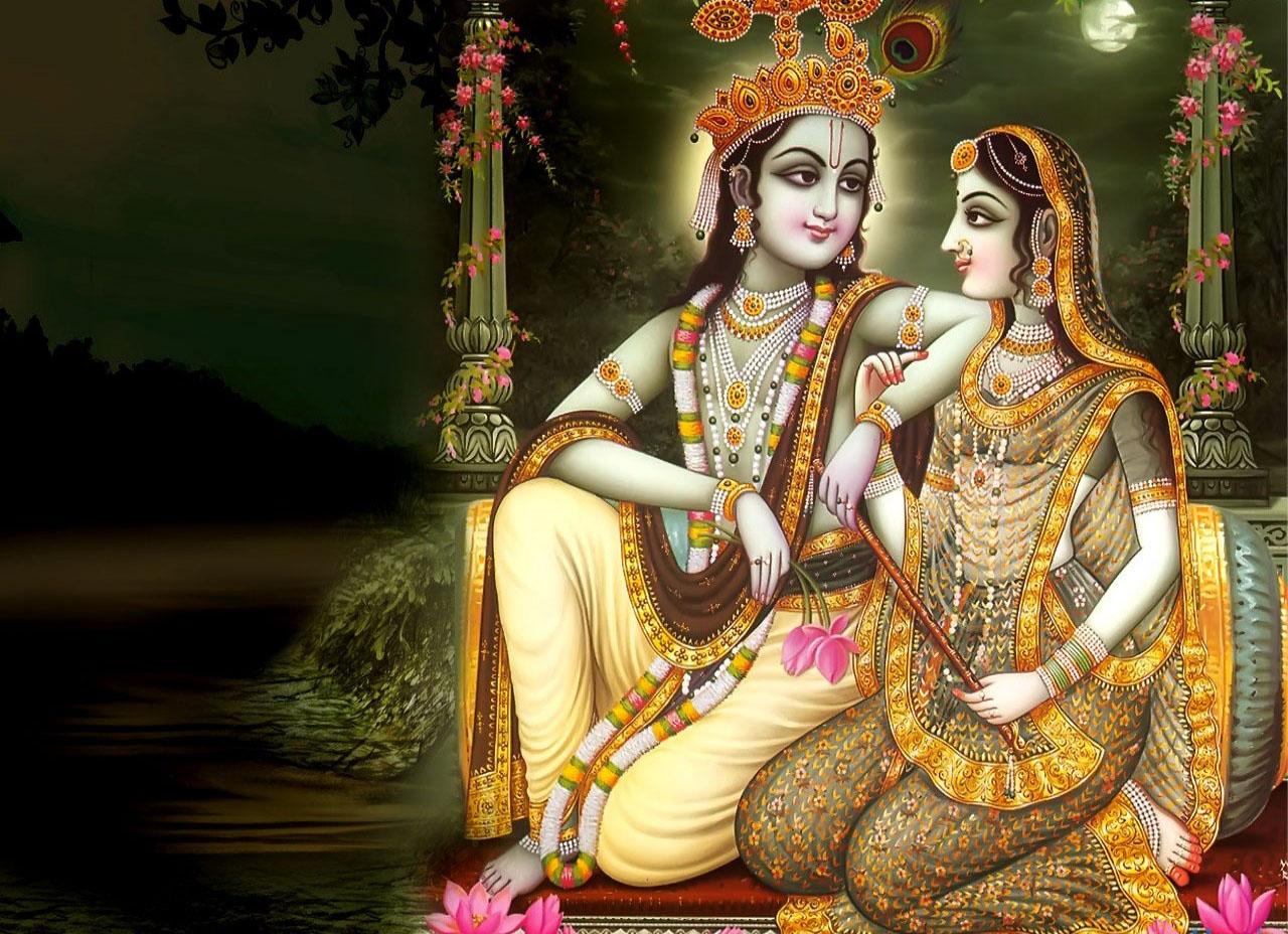 1280x928 God Wallpaper: Lord Radha and Krishna