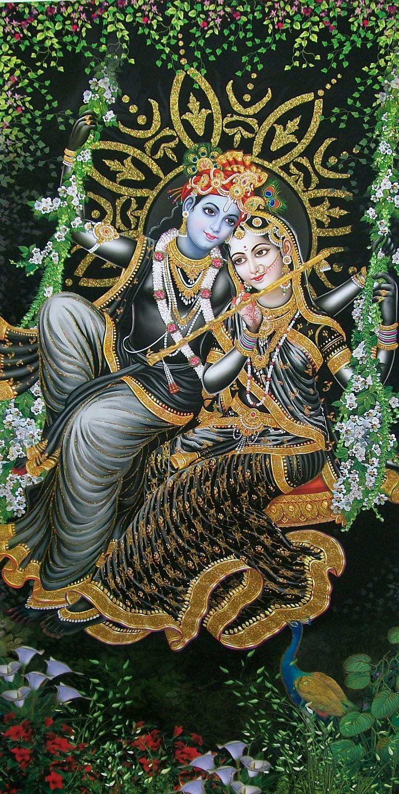 800x1591 Radha Krishna on Swing. Krishna, Krishna art, Radha krishna art
