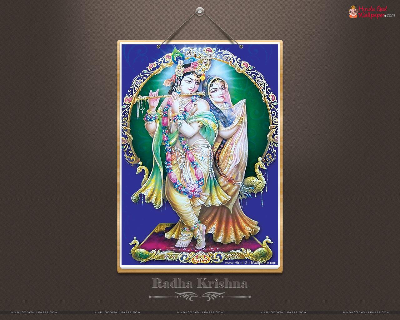 1280x1024 Art Painting Radha Krishna HD Wallpaper