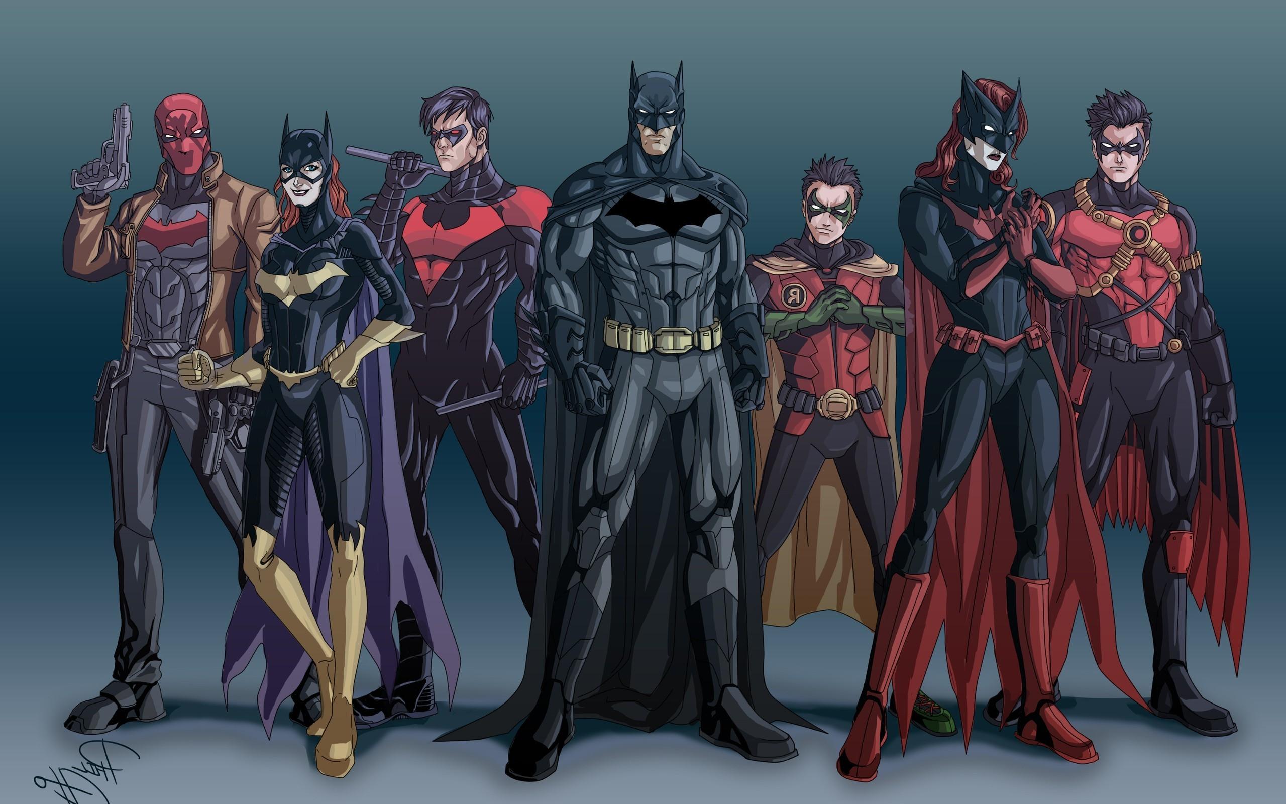 2560x1600 Batman, Batwoman, Robin (character), Batgirl, Red Robin, Nightwing, Red Hood Wallpaper HD / Desktop and Mobile Background