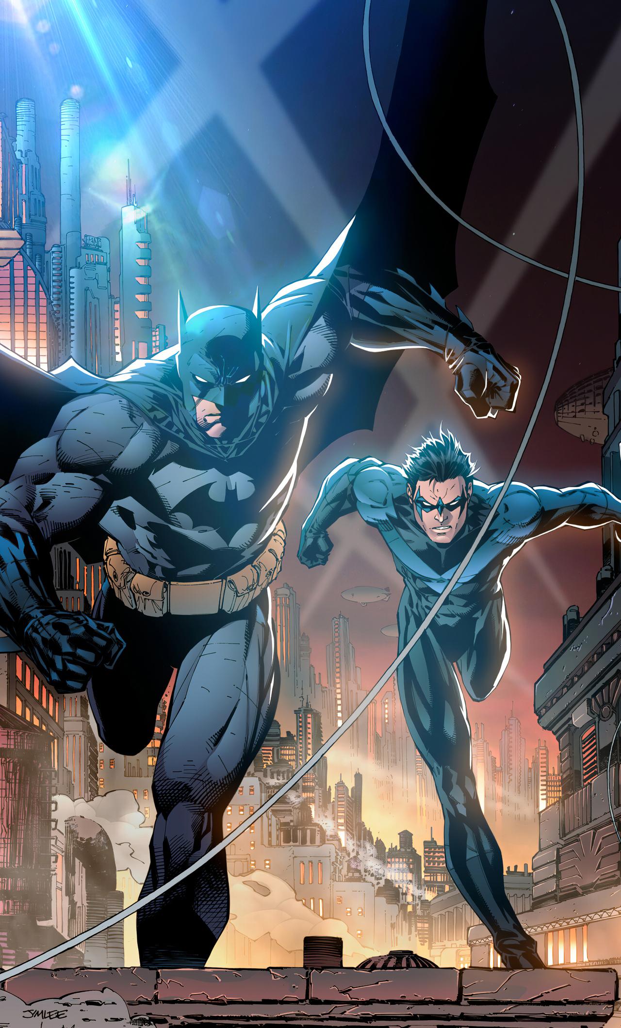 1280x2120 Batman And Nightwing Art iPhone HD 4k Wallpaper, Image, Background, Photo and Picture