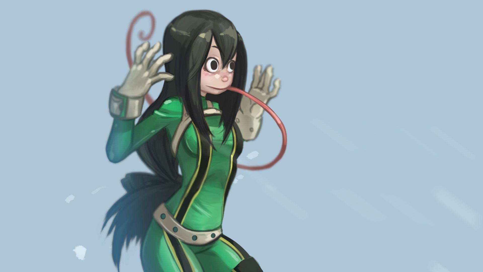 1920x1080 My Hero Frog Girl Desktop Wallpaper