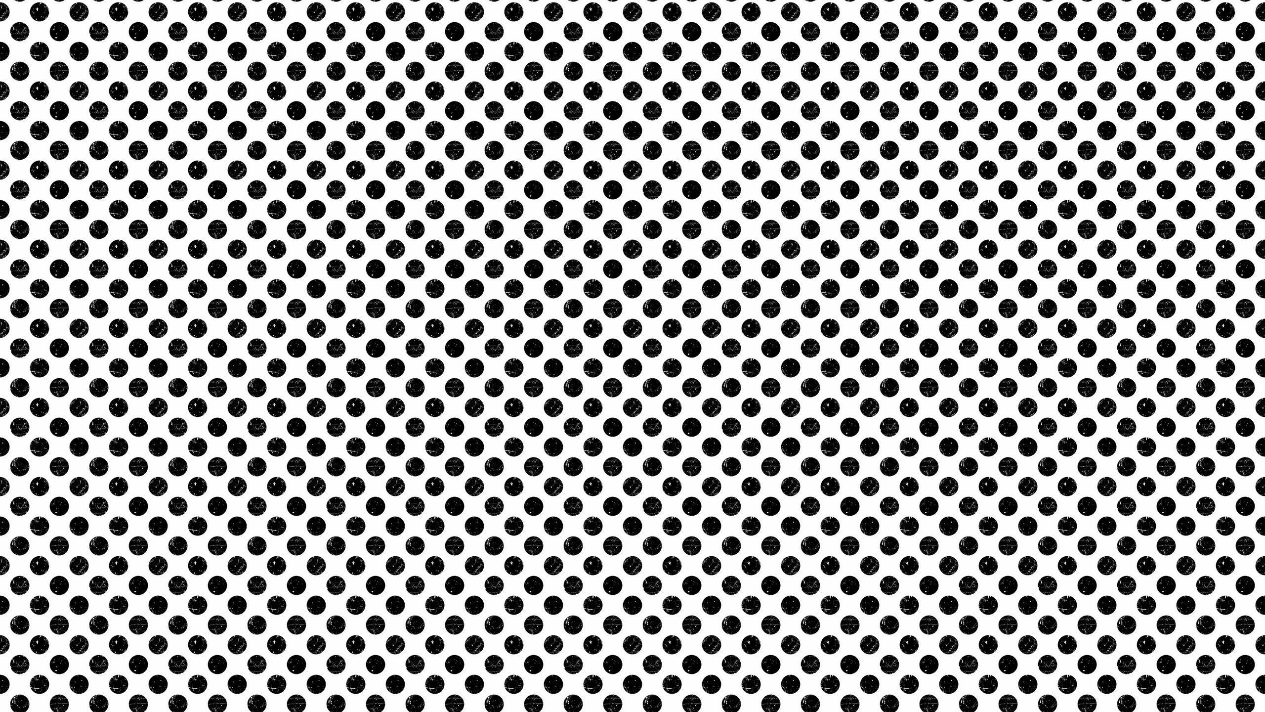 2560x1440 Black and White Dot Wallpaper