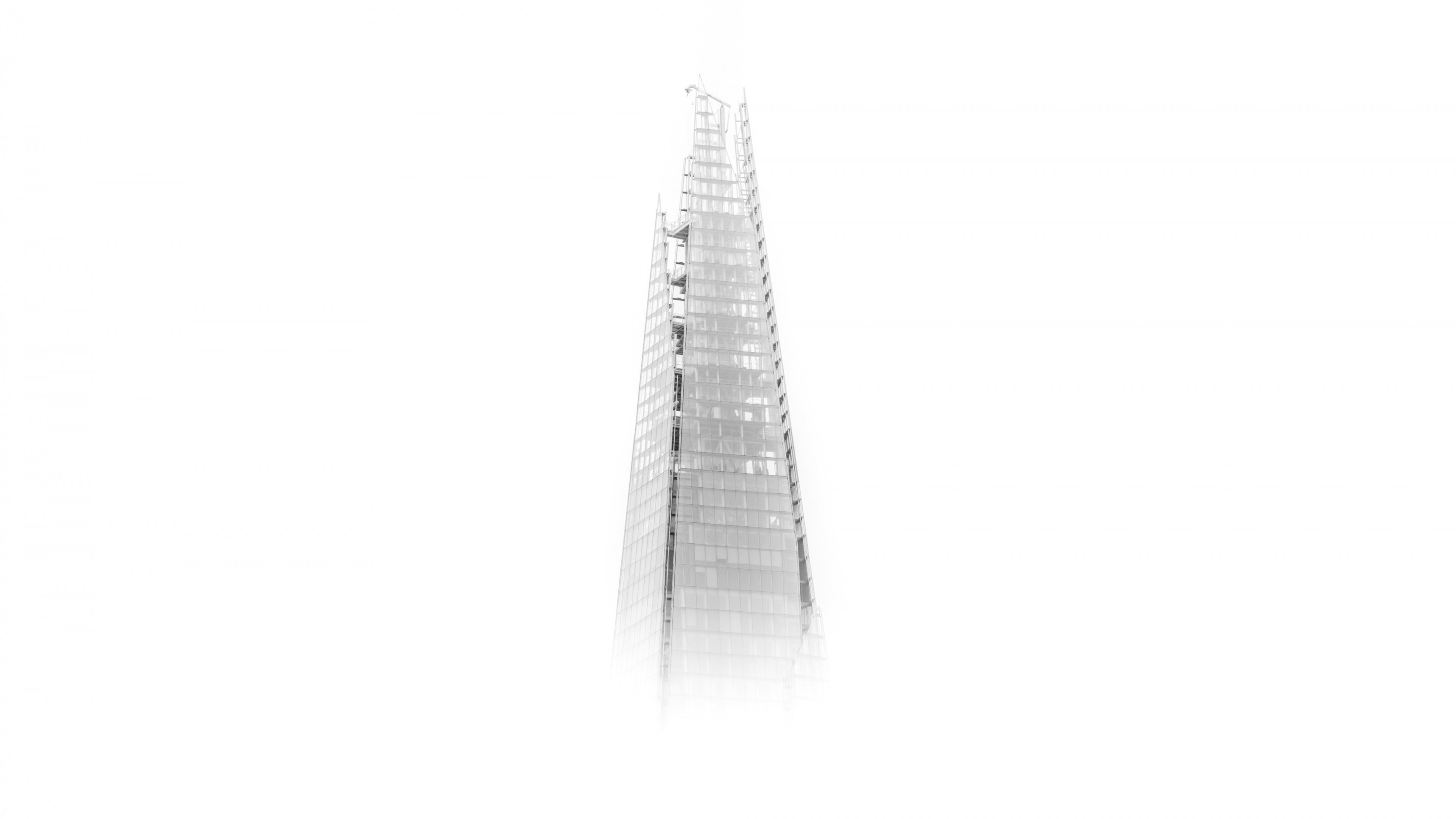 3840x2160 Download The Shard, building, minimal, London wallpaper, 3840x 4K UHD 16: Widescreen