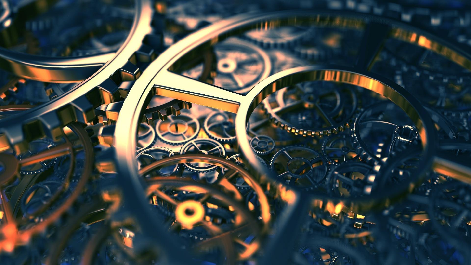 1920x1080 Wallpaper Gears, Mechanic, Steampunk:1920x1080