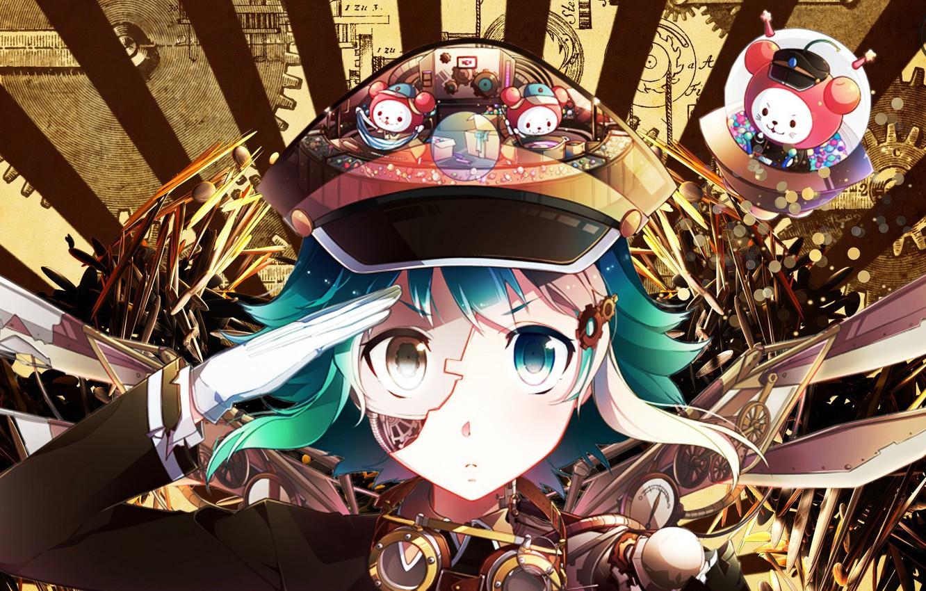 1332x850 Wallpaper mecha, anime, gears, manga, Steampunk, gir, japonese, saluting image for desktop, section прочее