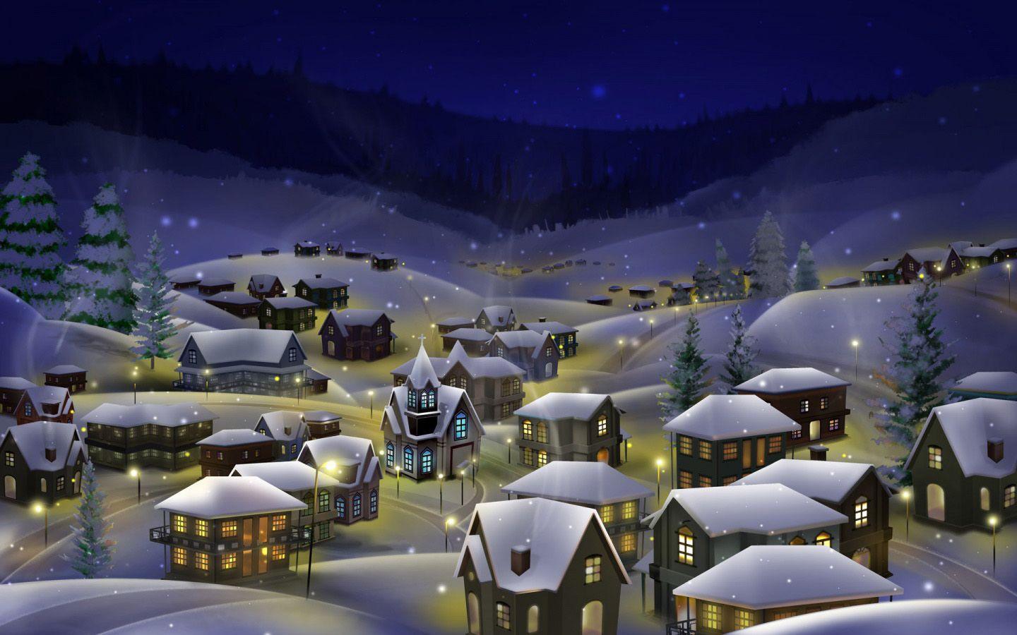 1440x900 Free download Digital art Christmas Village picture nr 41056 [1440x900] for your Desktop, Mobile & Tablet. Explore Snowy Village Wallpaper. Free Animated Snowy Christmas Wallpaper, Snowy Christmas Scenes Wallpaper, Free Snowy Wallpaper