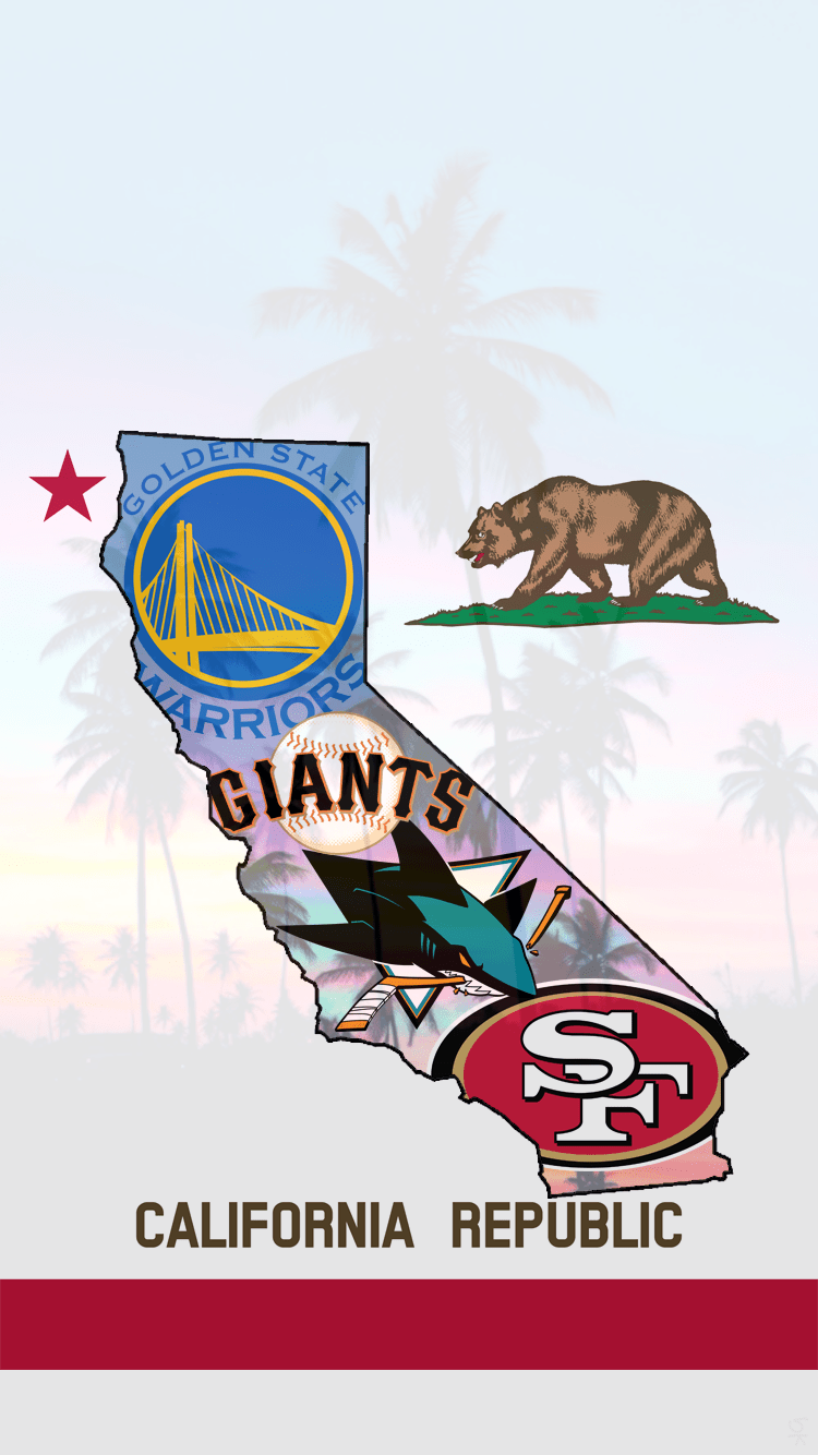 750x1334 California Flag Wallpaper