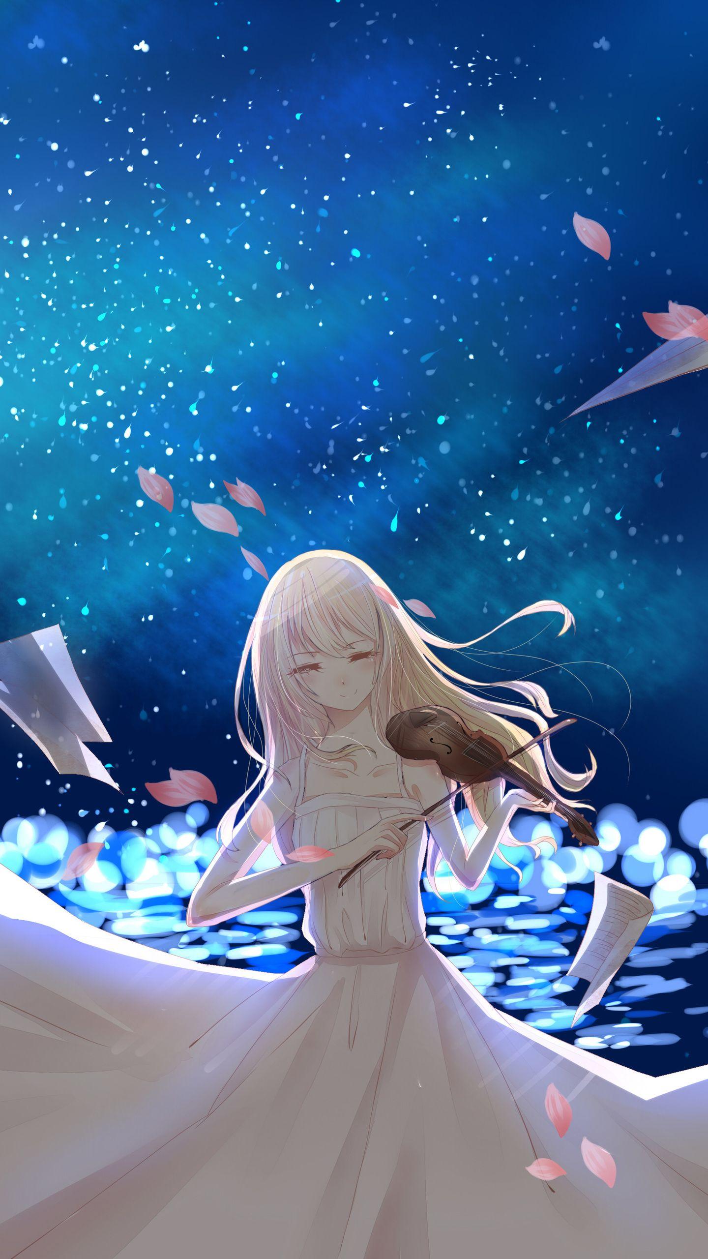 1440x2560 Kaori Miyazono Your Lie In April 5k Samsung Galaxy S S7