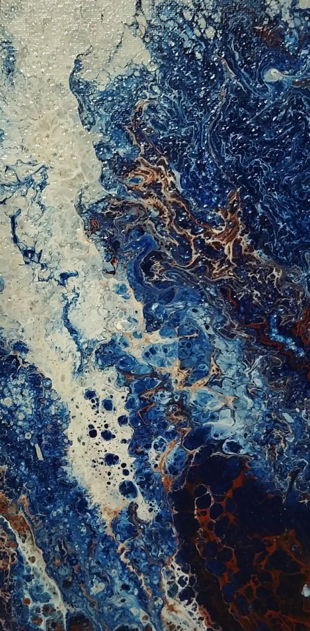 630x1280 Blue granite wallpaper