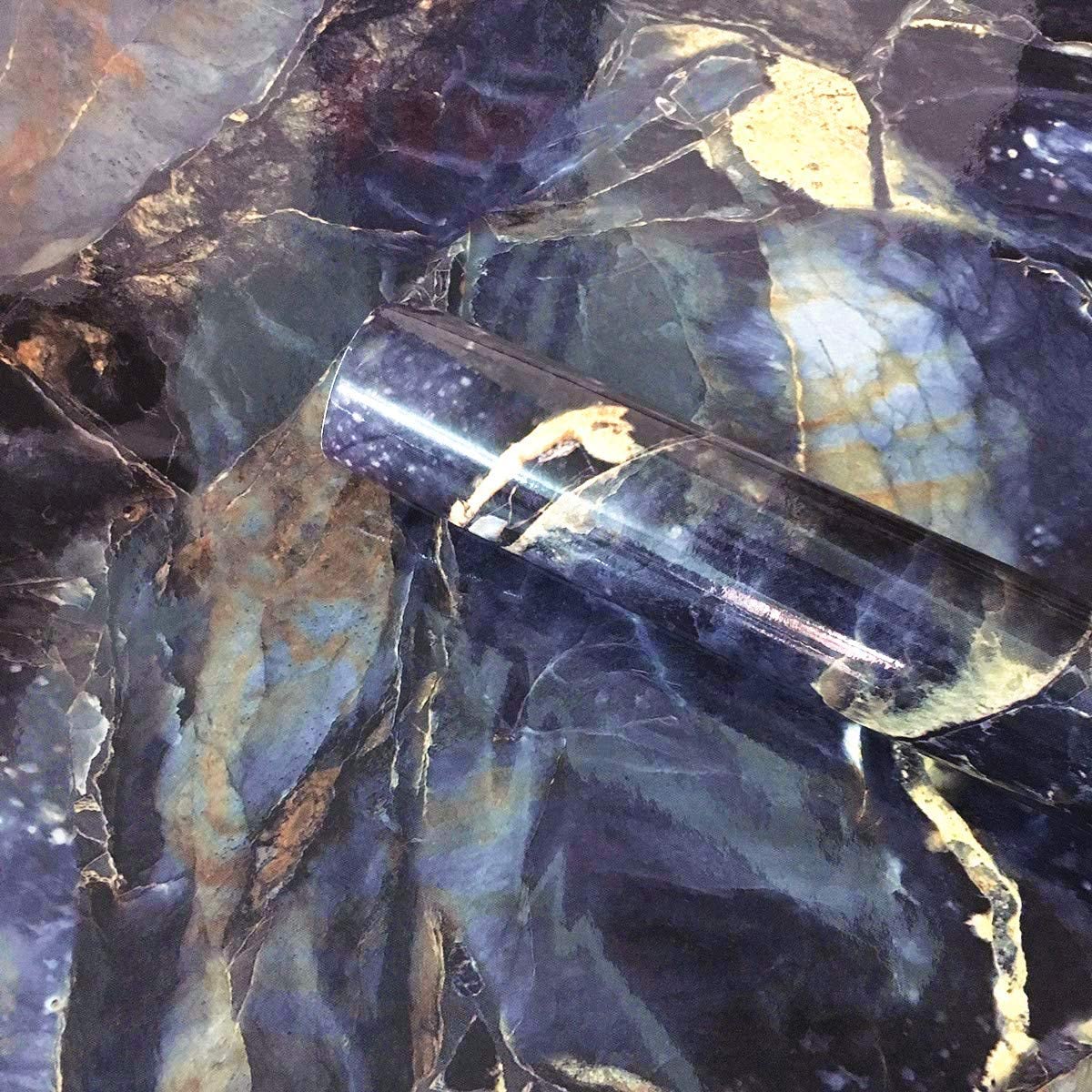 1200x1200 Blue Stone Adhesive Marble Paper Granite Look Marble Effect Gloss Vinyl Peel and Stick Countertops Covering Sticker Sheet Roll 15.8inch by 79inch : Tools & Home Improvement