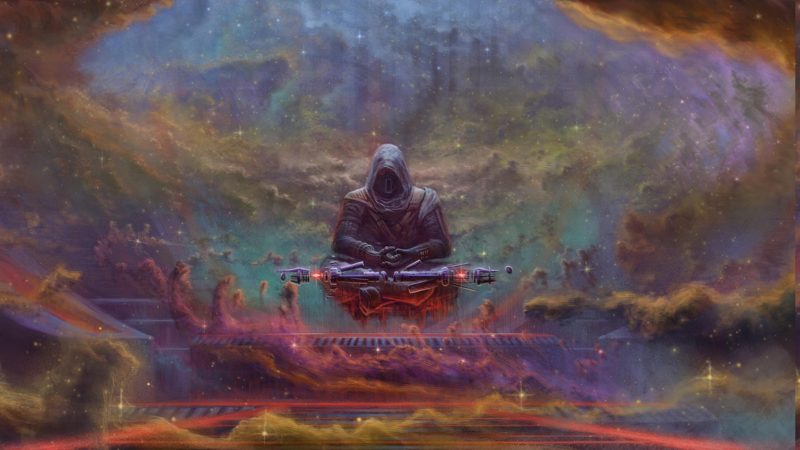 2559x1440 star wars sith artwork lightsaber digital art nebula fantasy art wallpaper
