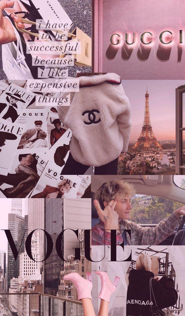 750x1281 Follow4follow. - - #gucci #chanel #vogue #wallpaper #iphone #pink # aesthetic. Vogue wallpaper, Pink wallpaper iphone, iPhone wallpaper girly