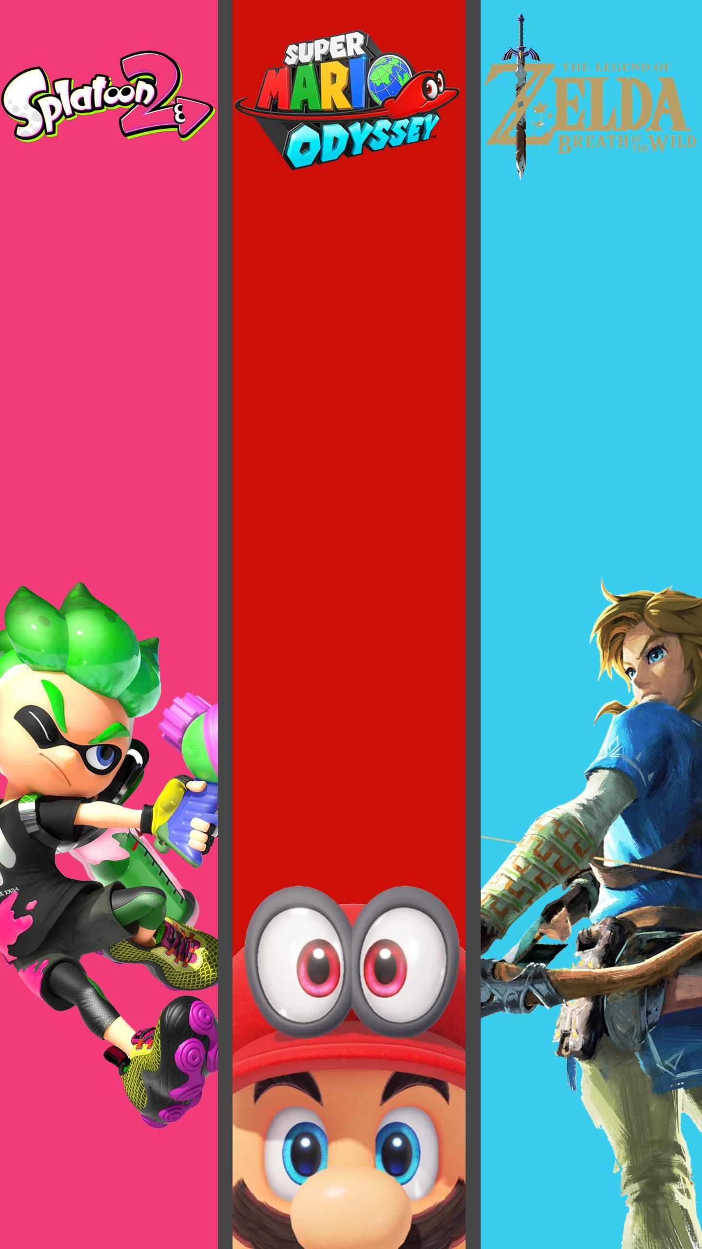 1440x2560 I made wallpaper featuring some of the biggest titles coming to switch (2560x1440): NintendoSwitch