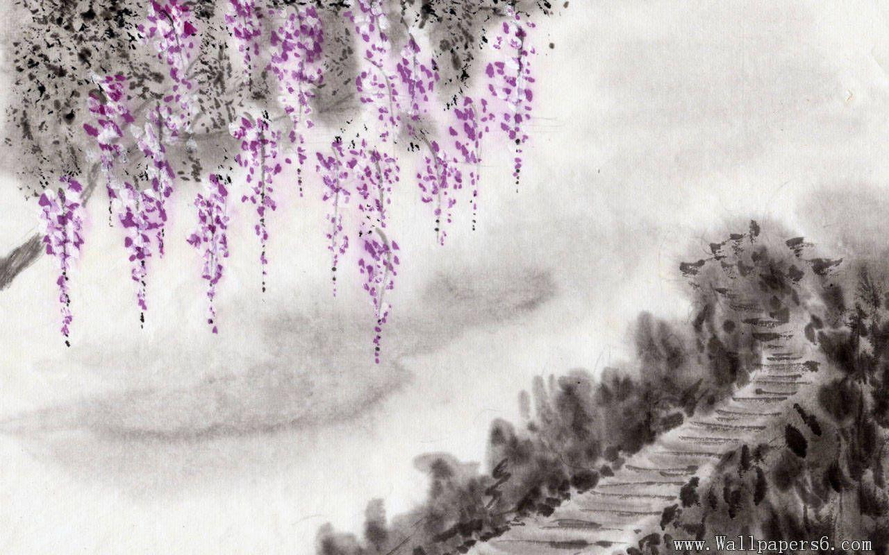 1280x800 Chinese ink landscape paintings － Paintings Wallpaper download wallpaper, windows xp desktop wallpaper, windows7 desktop wallpaper