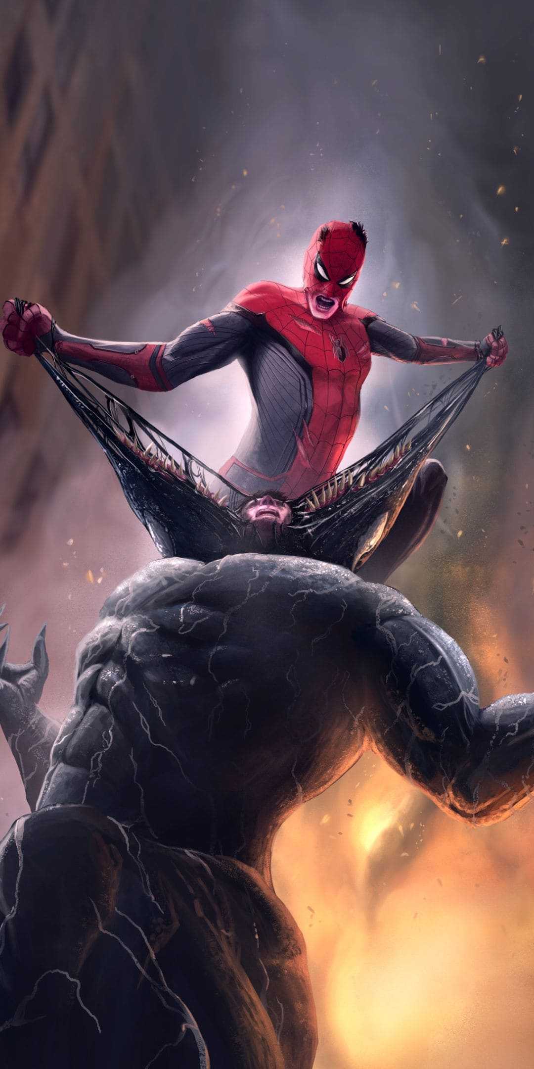 1080x2160 4K Venom Wallpaper