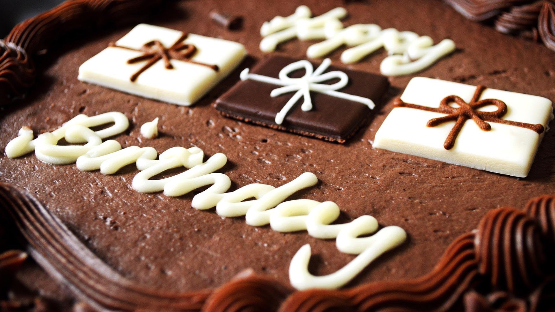 1920x1080 Happy Birthday Chocolate Cake Wallpaper HD Desktop