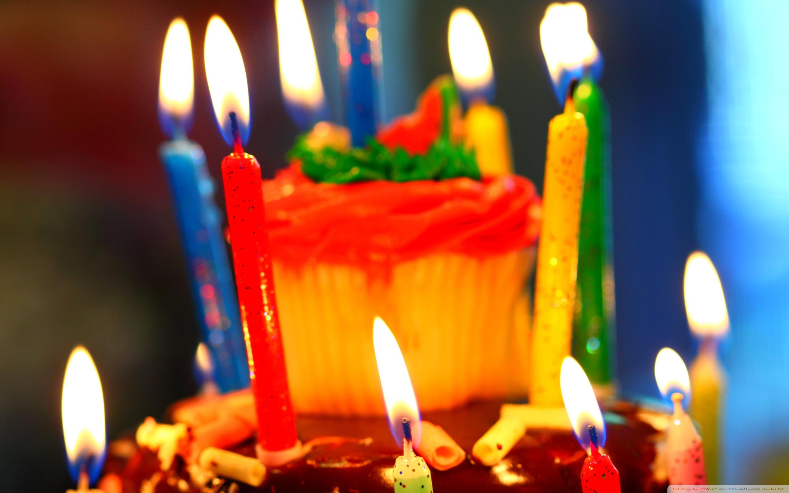 2560x1600 Birthday Cake and Candles Ultra HD Desktop Background Wallpaper for : Tablet