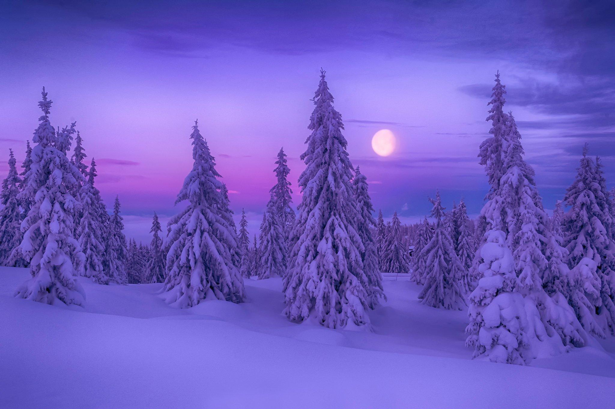 Snow and Moon Wallpapers - Top Free Snow and Moon Backgrounds ...