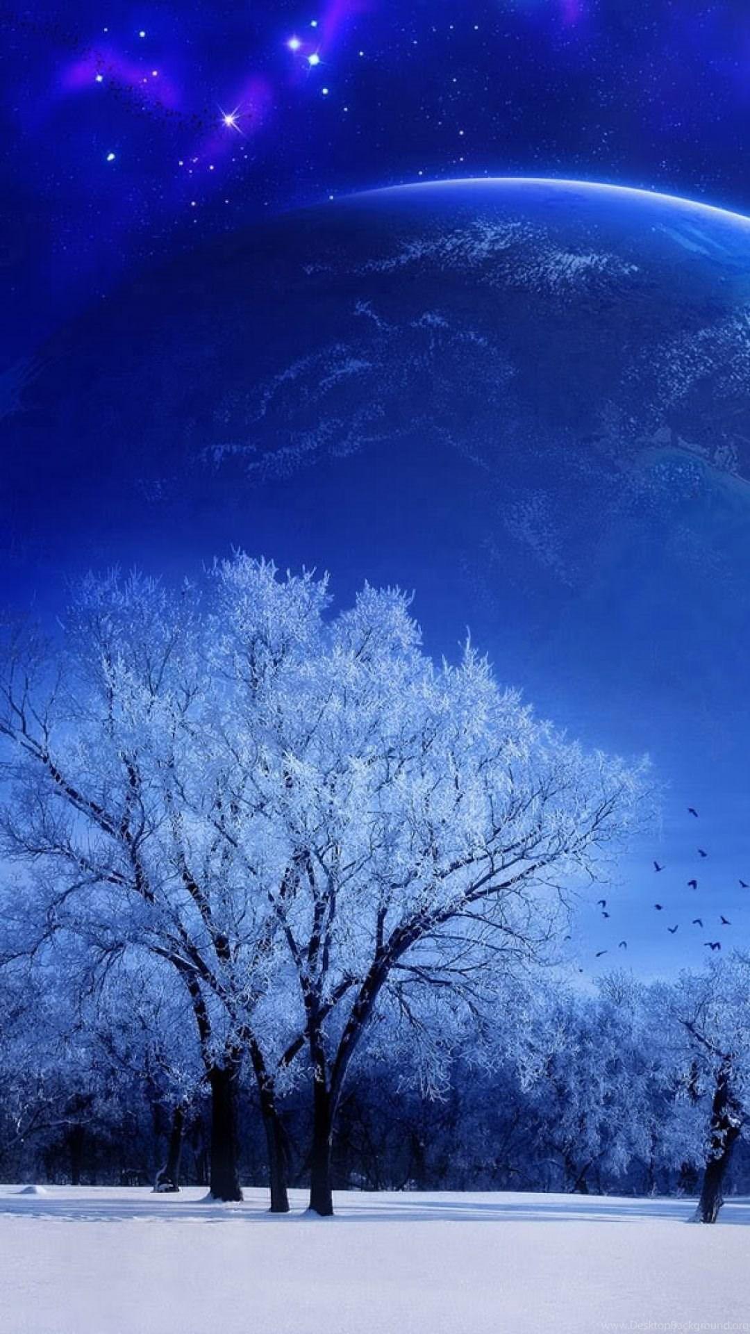 1080x1920 Download Wallpaper 1080x1920 Nature, Landscape, Winter, Sky, Snow. Desktop Background