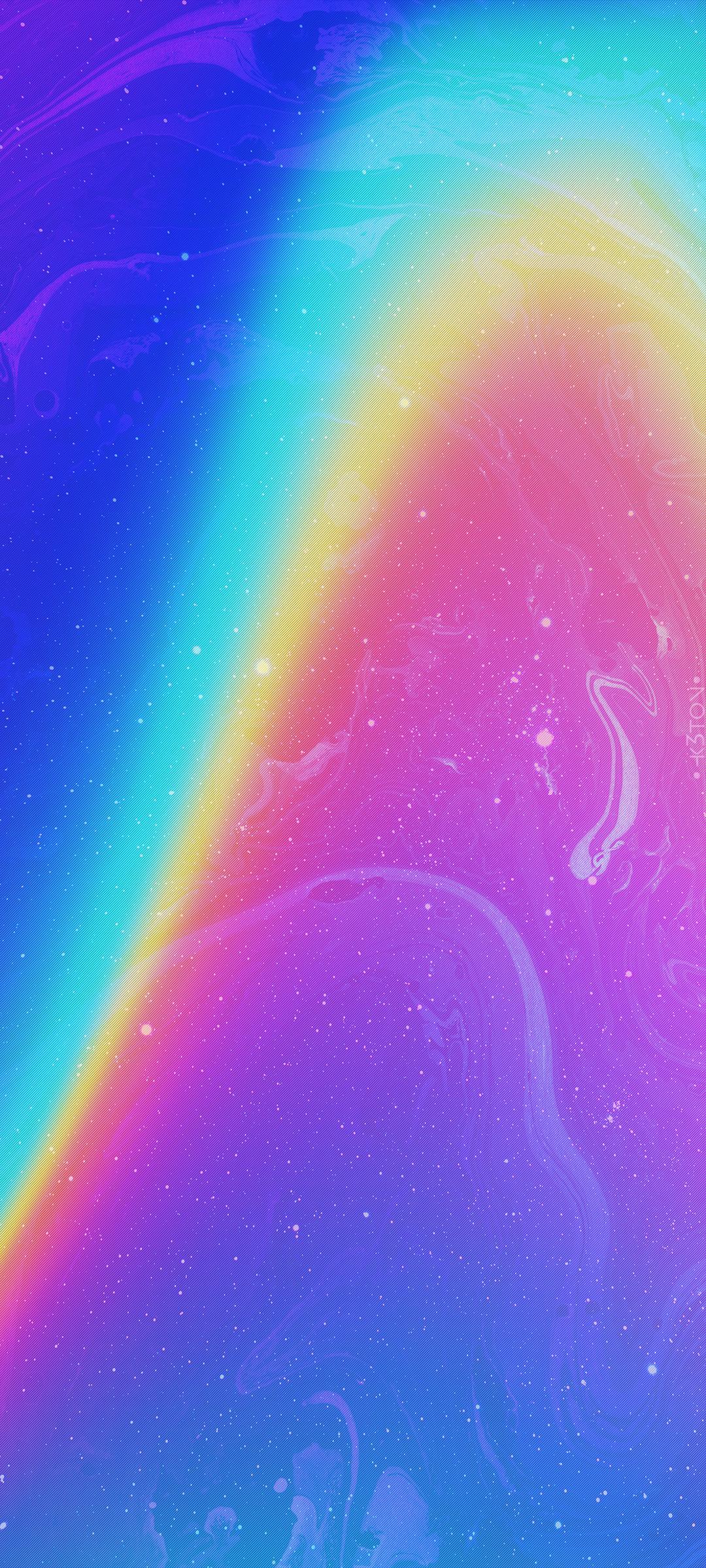 1080x2400 Wallpaper Rainbow, Atmosphere, Liquid, Purple, Violet, Background Free Image