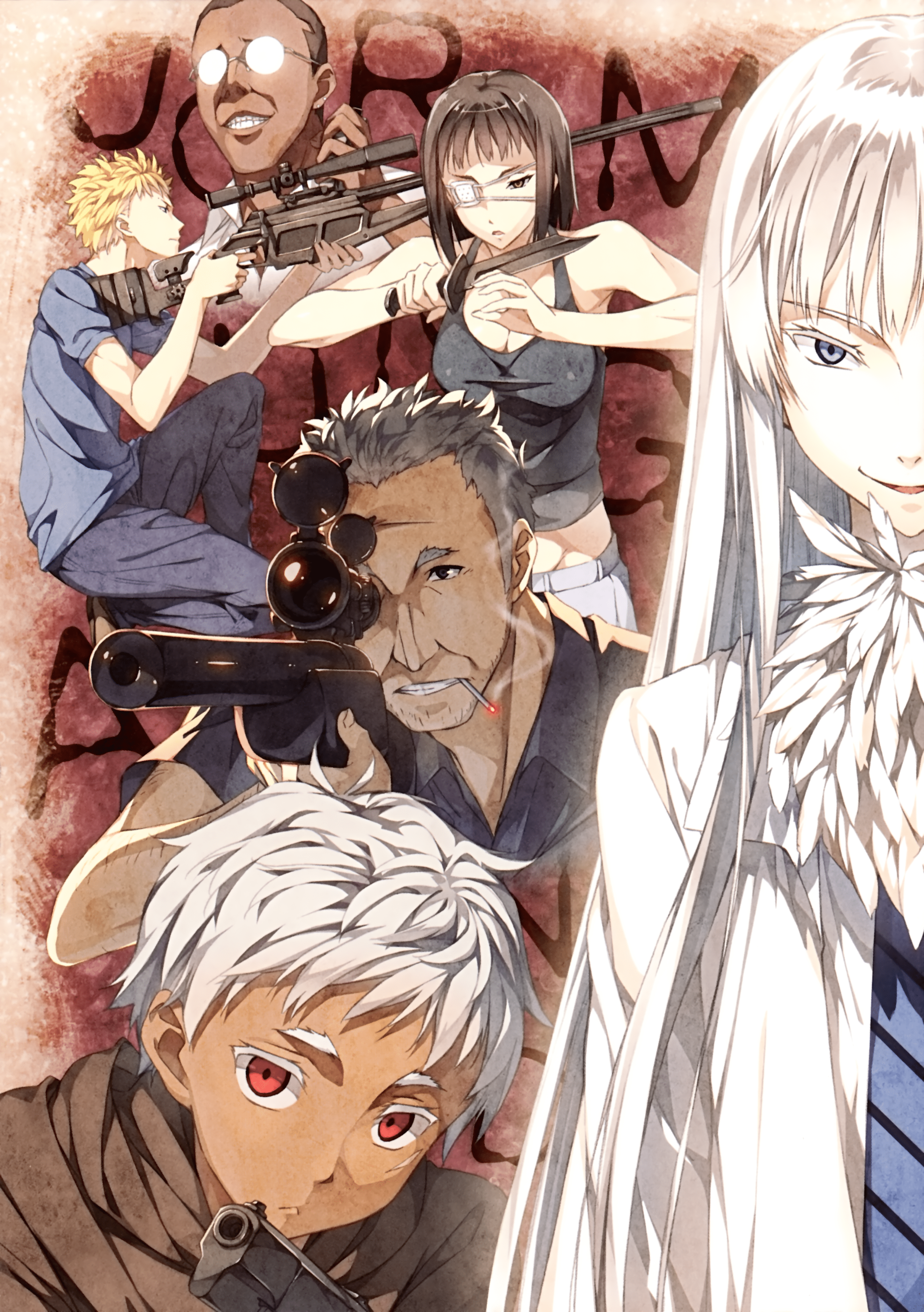 2467x3500 nenme no houkago kantoku jormungand jonah koko hekmatyar lehm lutz valmet wiley eyepatch gun