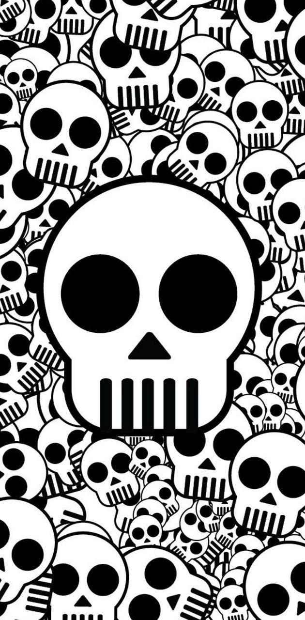 630x1280 Emo Skull wallpaper