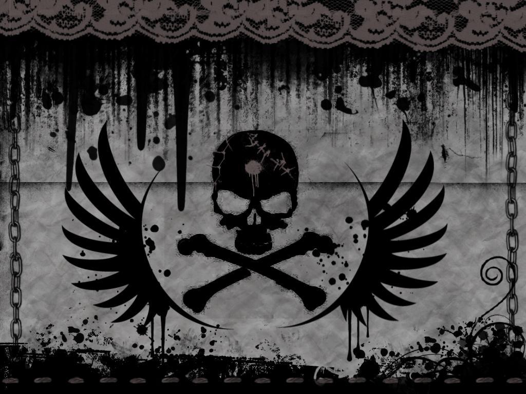 1024x768 Skull Desktop Background