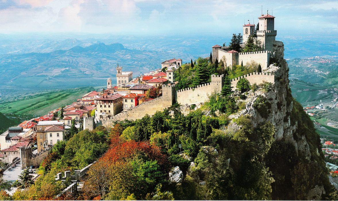 1177x700 Italy San Marino buildings castle mountains cities wallpaperx1142
