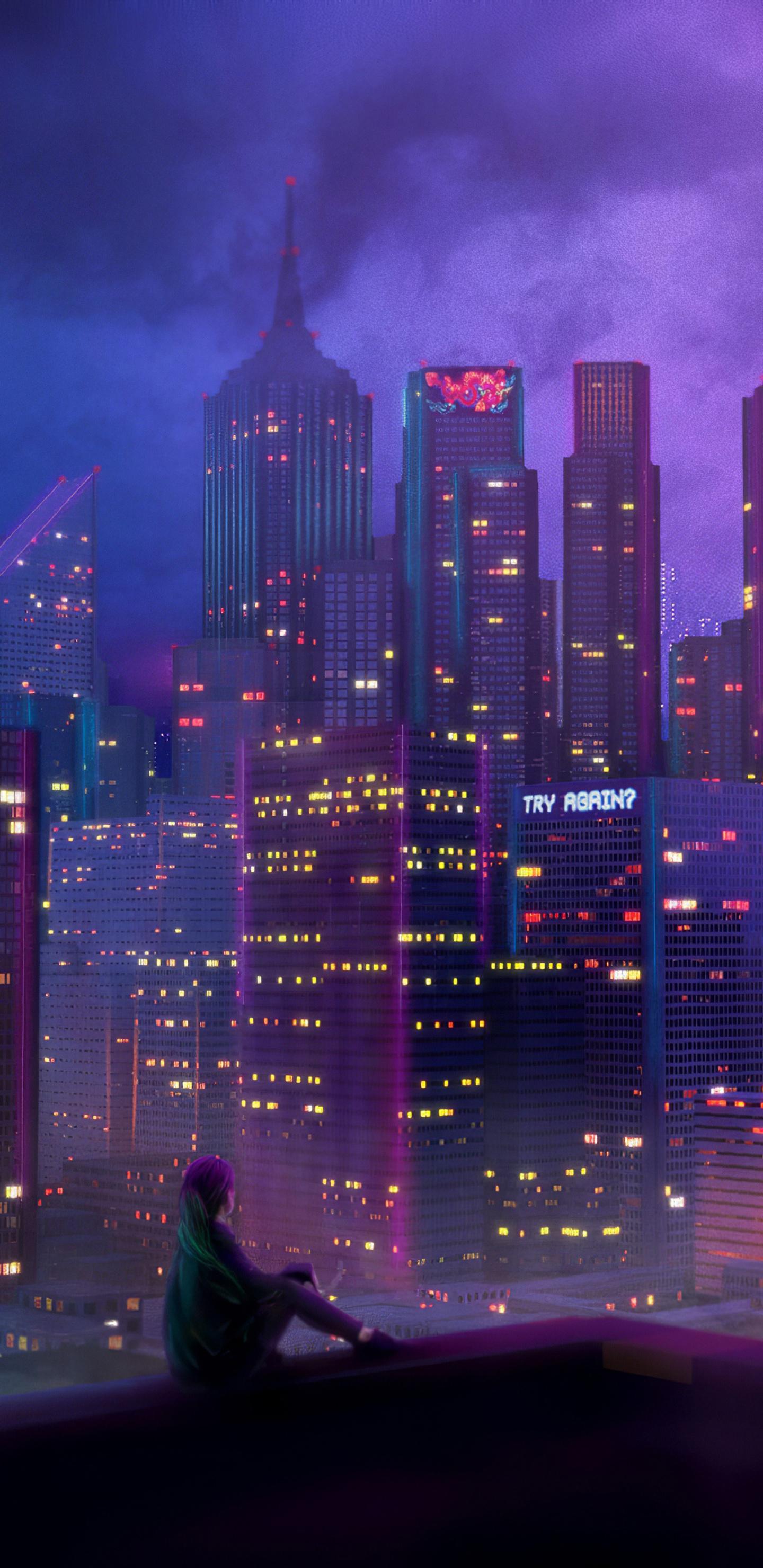 1440x2960 Anime City Girl 4k Samsung Galaxy Note S S SQHD HD 4k Wallpaper, Image, Background, Photo and Picture