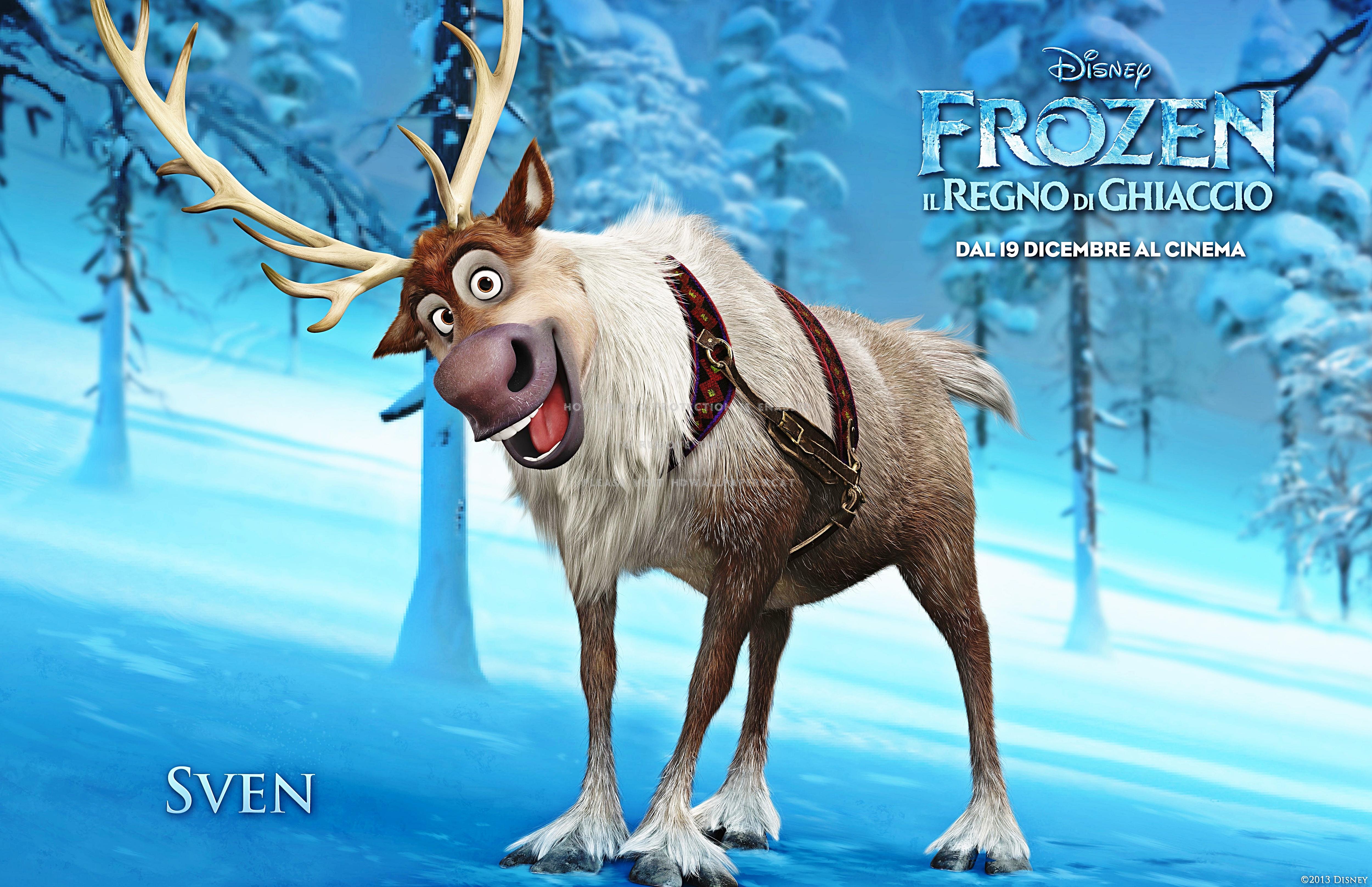 5000x3235 sven disney frozen reindeer cartoon movies