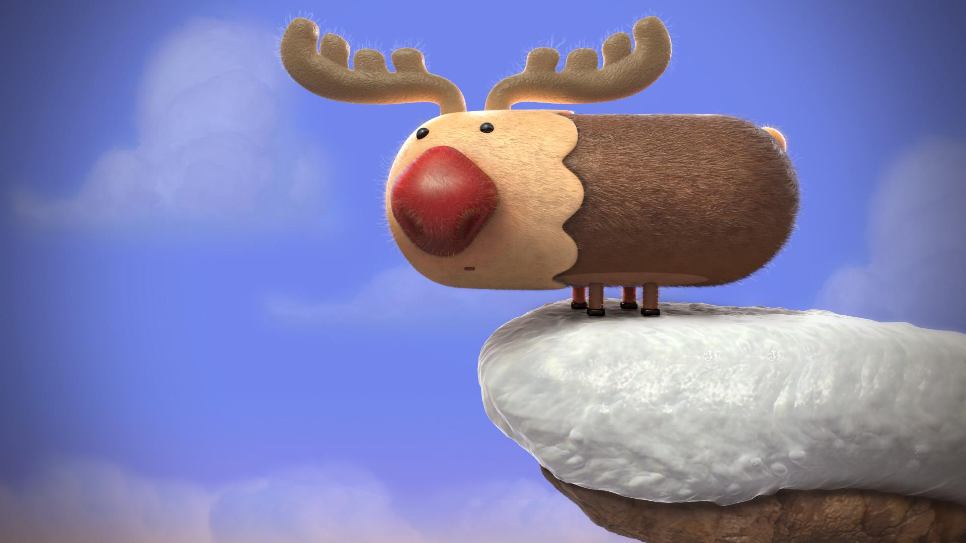 1920x1080 Cartoon reindeer, Ali Chenari