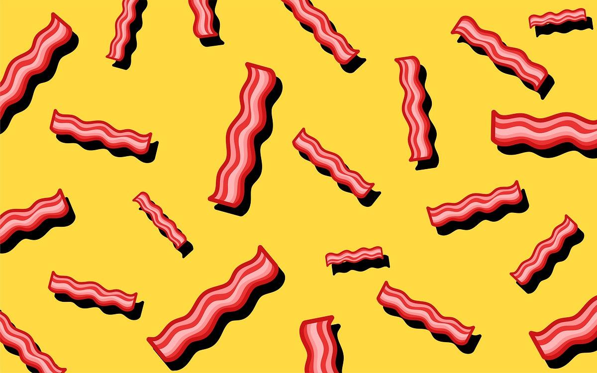 1200x750 Bacon pattern food wallpaper illustration