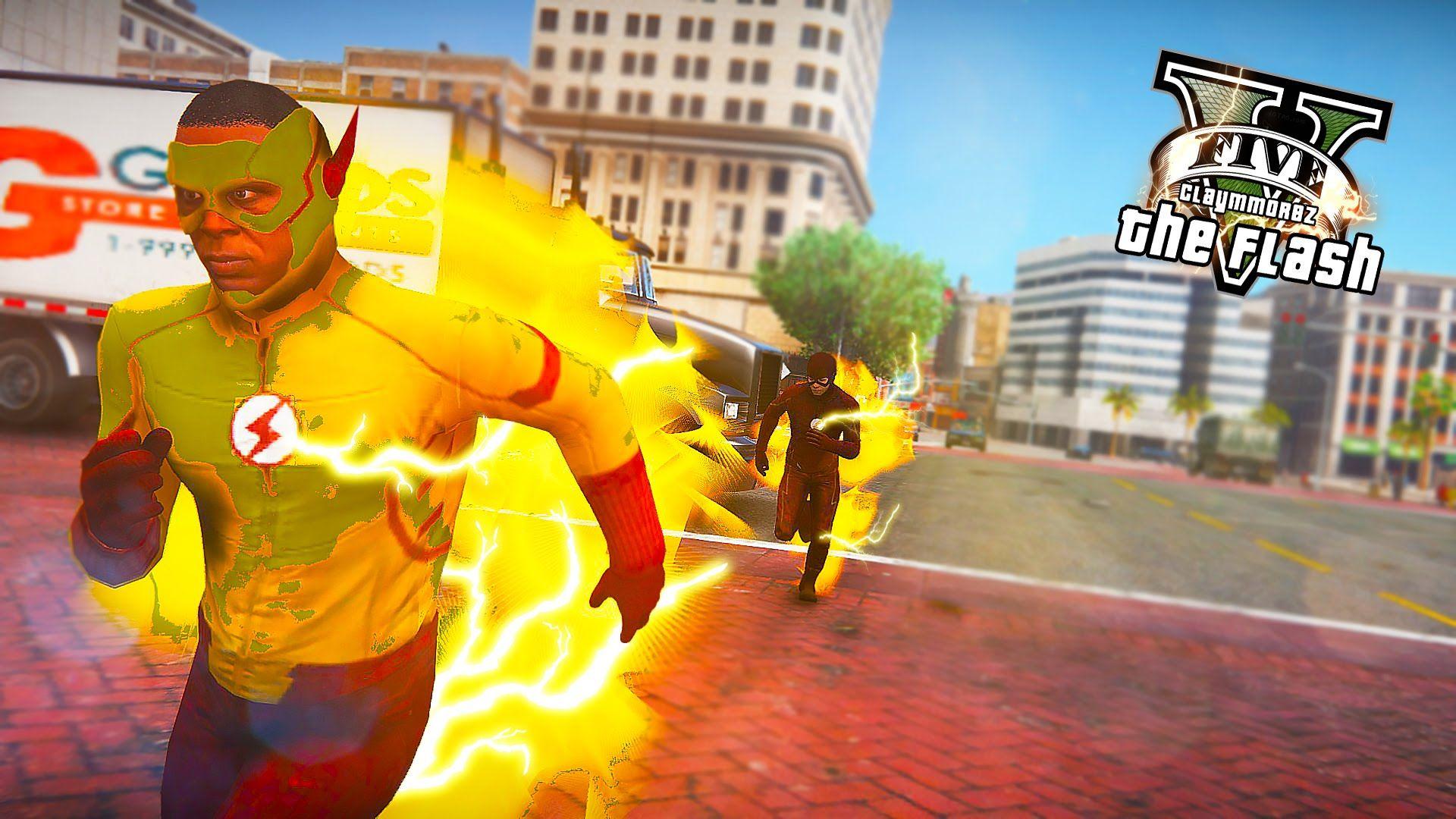 1920x1080 GTA 5 PC Flash Crossover The Flash ! Speedsters Fight Crimes
