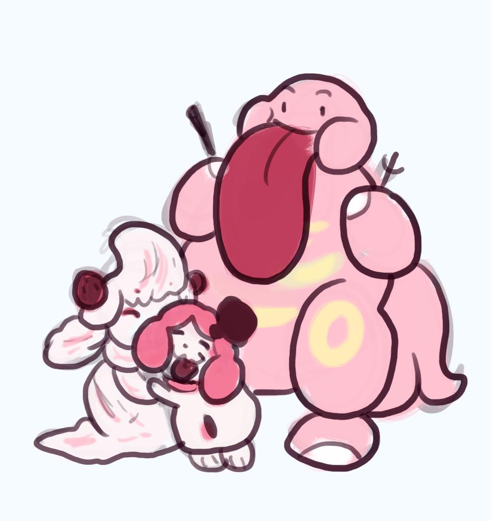 1000x1062 birdmir i had this on my mind #alcremie #slurpuff #galar #galarpokemon #PokemonSwordandShield #PokemonSwordShield #pokemonswsh #gen8 #lickitung