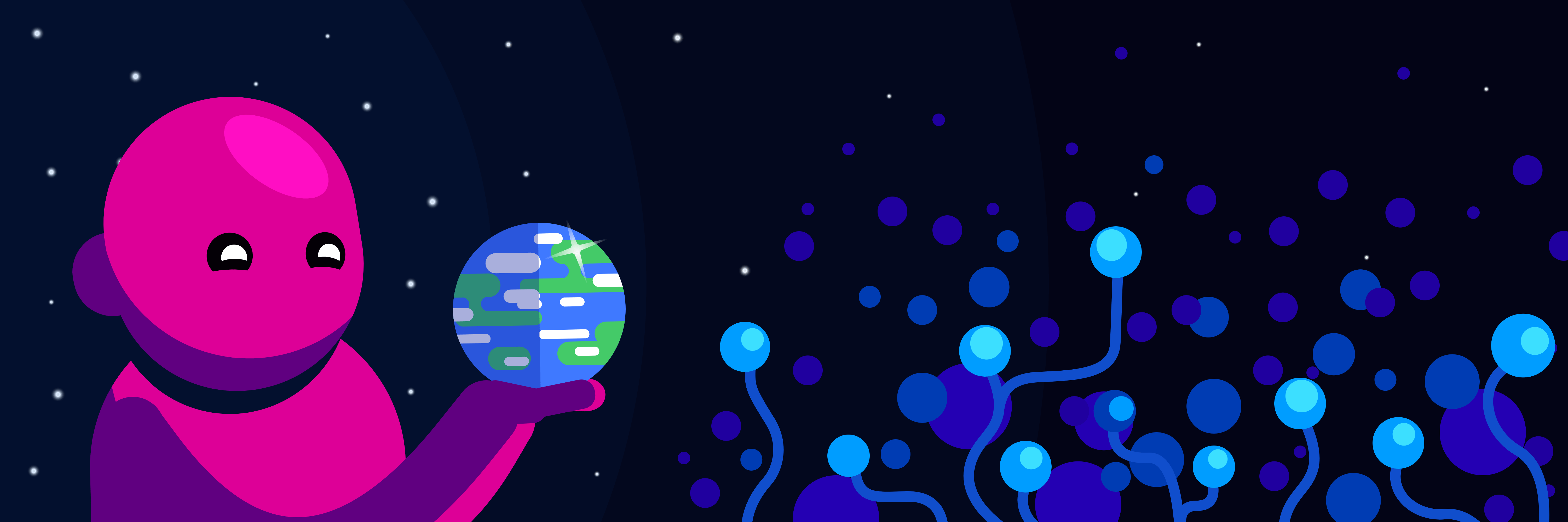 6000x2000 Kurzgesagt Style Wallpaper (The Egg)