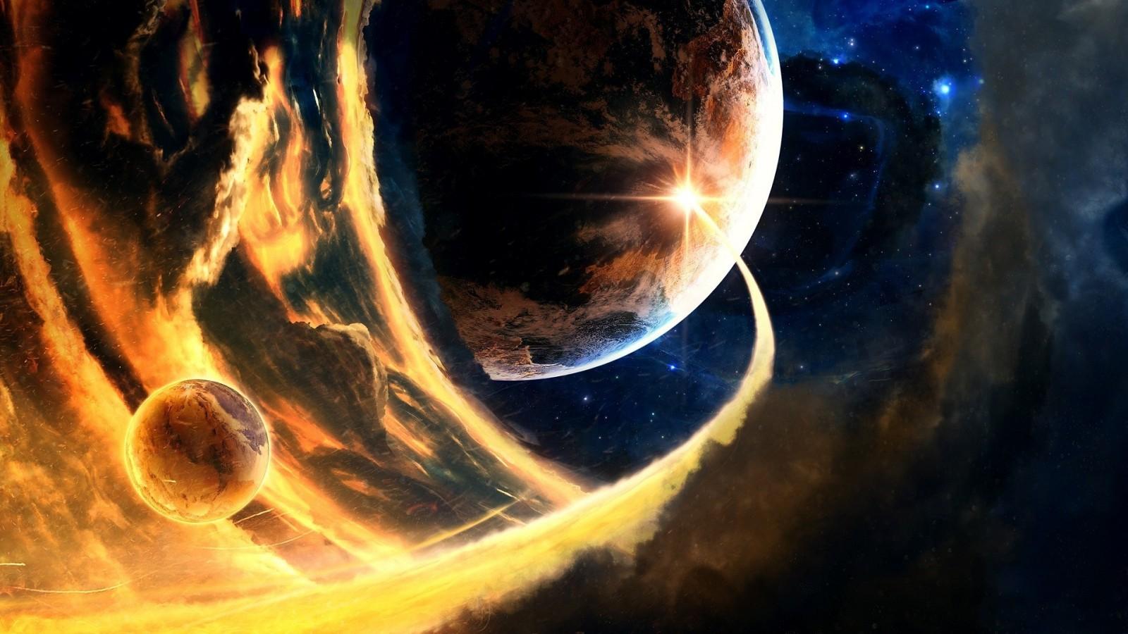 1600x900 digital art, abstract, planet, space, stars, Earth, space art, atmosphere, universe, astronomy, computer wallpaper, atmosphere of earth, outer space, astronomical object High quality walls