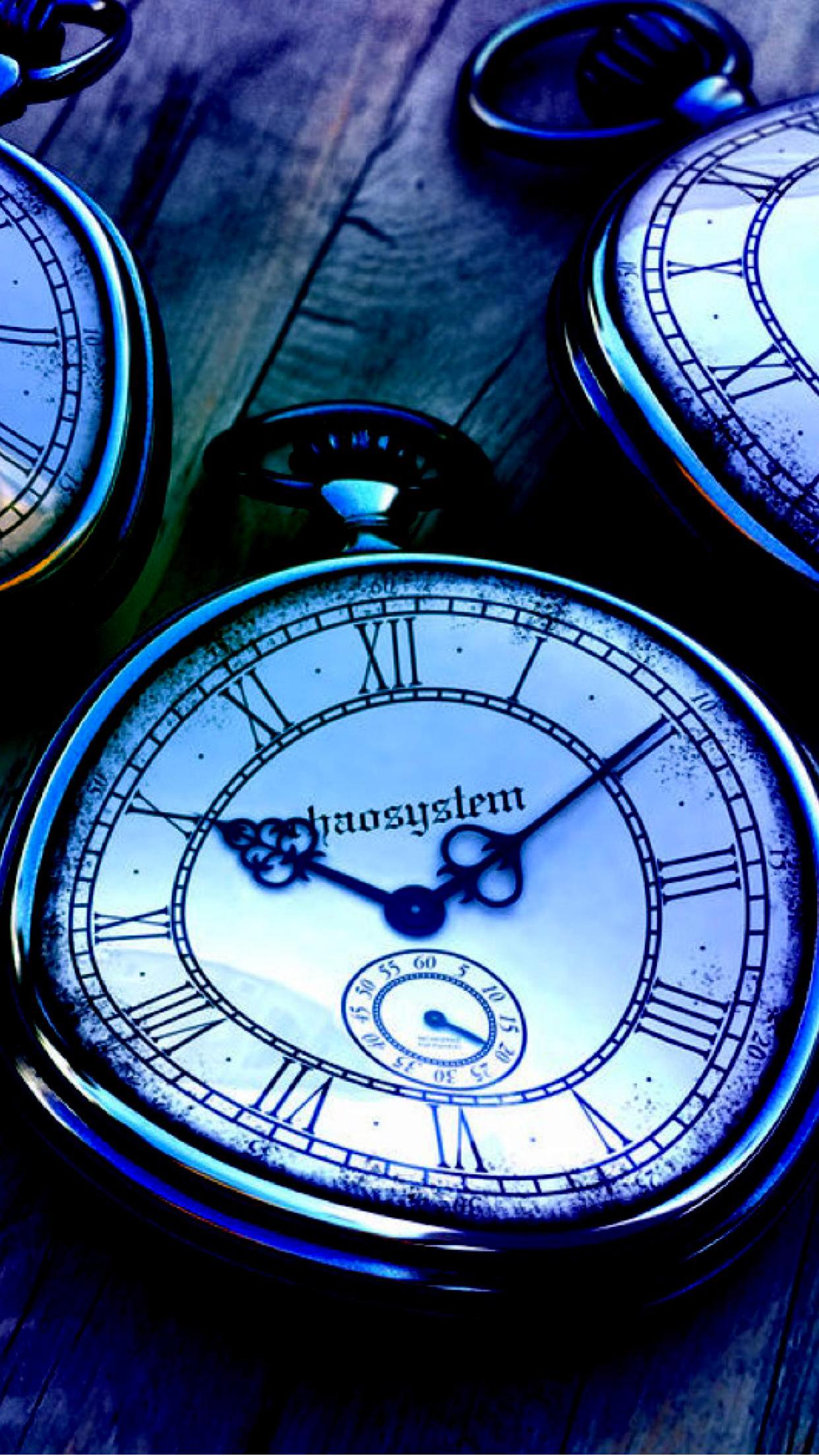 1242x2208 Clock Distort Wallpaper for iPhone Pro Max, X, 6