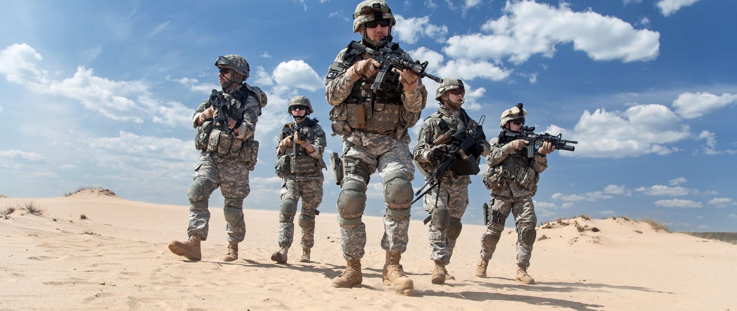 2560x1080 Download 2560x1080 wallpaper soldiers, desert, dual wide, widescreen, 2560x1080 HD image, background, 2589