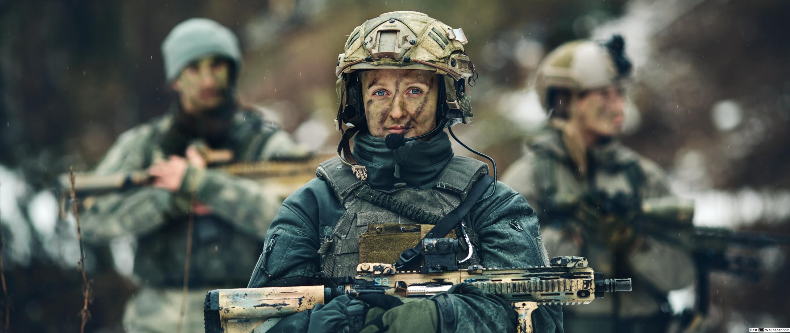 2560x1080 Army Training HD wallpaper download