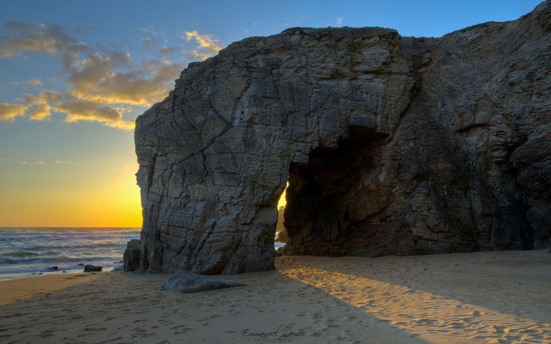 1920x1200 France Brittany St. Pierre Quiberon Sea Rock Landscape HD Wallpaper
