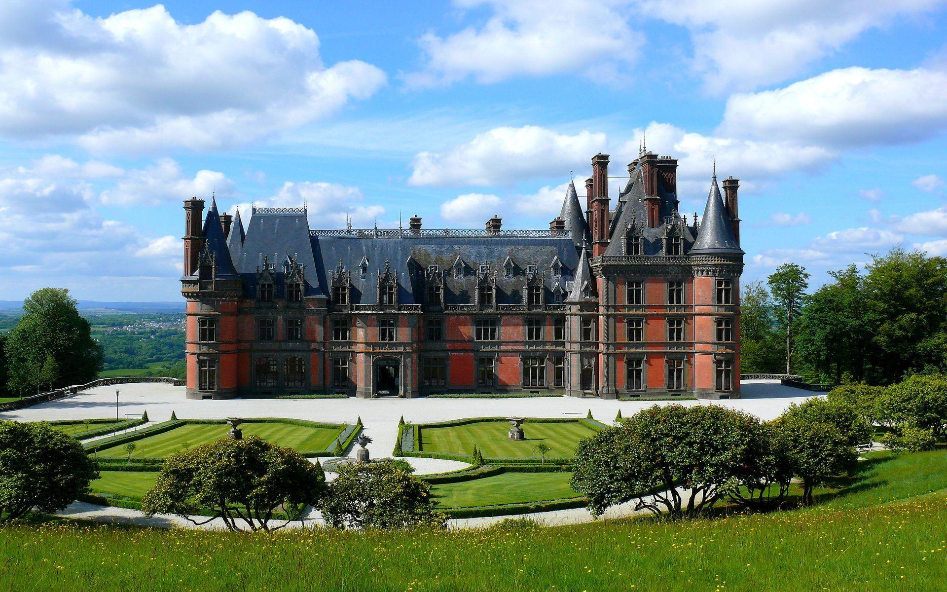 1920x1200 Download Wallpaper castle france brittany chateau de trevarez